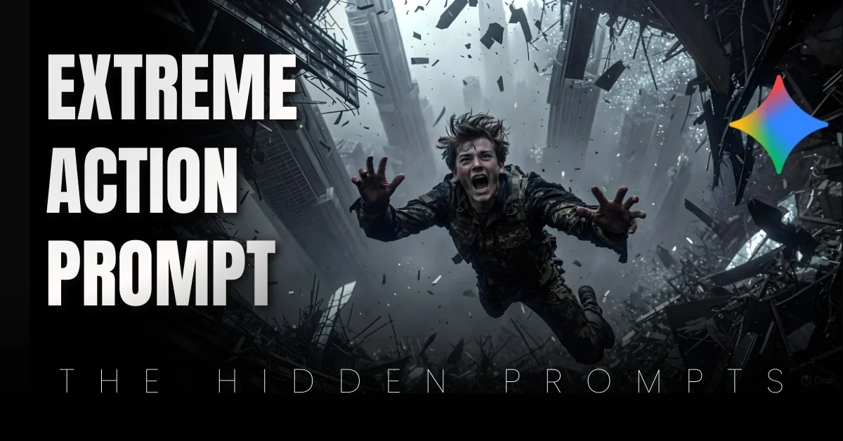 Gemini AI photo of boy free-falling through collapsing Burj Khalifa atrium, debris flying, 8K ultra-real.