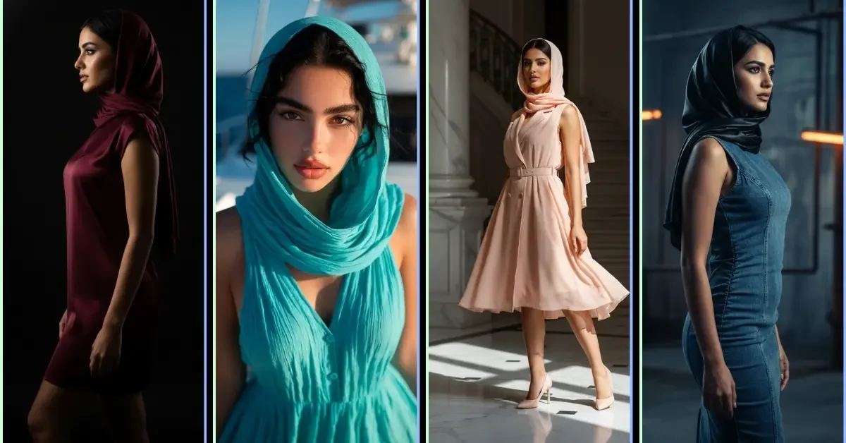 A captivating photorealistic Gemini AI prompt showing a ravishing Arabian girl portrait with a dramatic low-angle, intense rim light, and exquisite chiaroscuro effect.