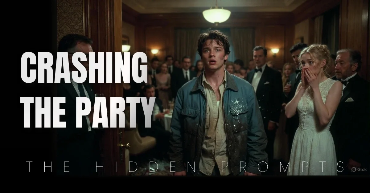 Driver bursts into dinner, shock captured by Exclusive Gemini Love Failure Prompts on Gemini 3 Pro.