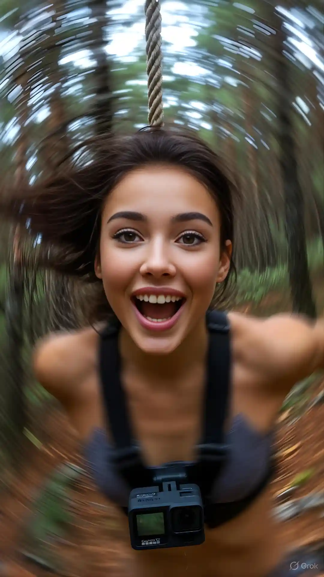 Highly focused Gemini snorricam effect prompt where the background spins, a pure Copy Paste Prompts for Gemini cheat code.