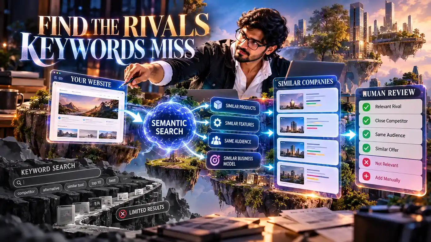 Finding rivals you missed with ai competitor research for startups, where Exa AI semantic search feeds competitor analysis automation, Firecrawl scraping and SerpAPI checks for small founders