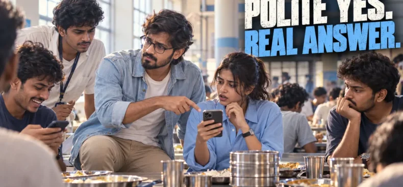 Radha Krishna of UpcomingTools shows a tiffin founder in a Vijayawada hostel mess how AI moderated user interviews turn a polite yes into a real answer from strangers