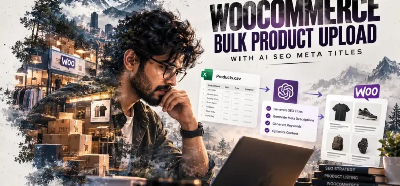WooCommerce bulk product upload with AI from Google Sheets to WooCommerce, with AI product descriptions and SEO meta titles for small online stores on UpcomingTools